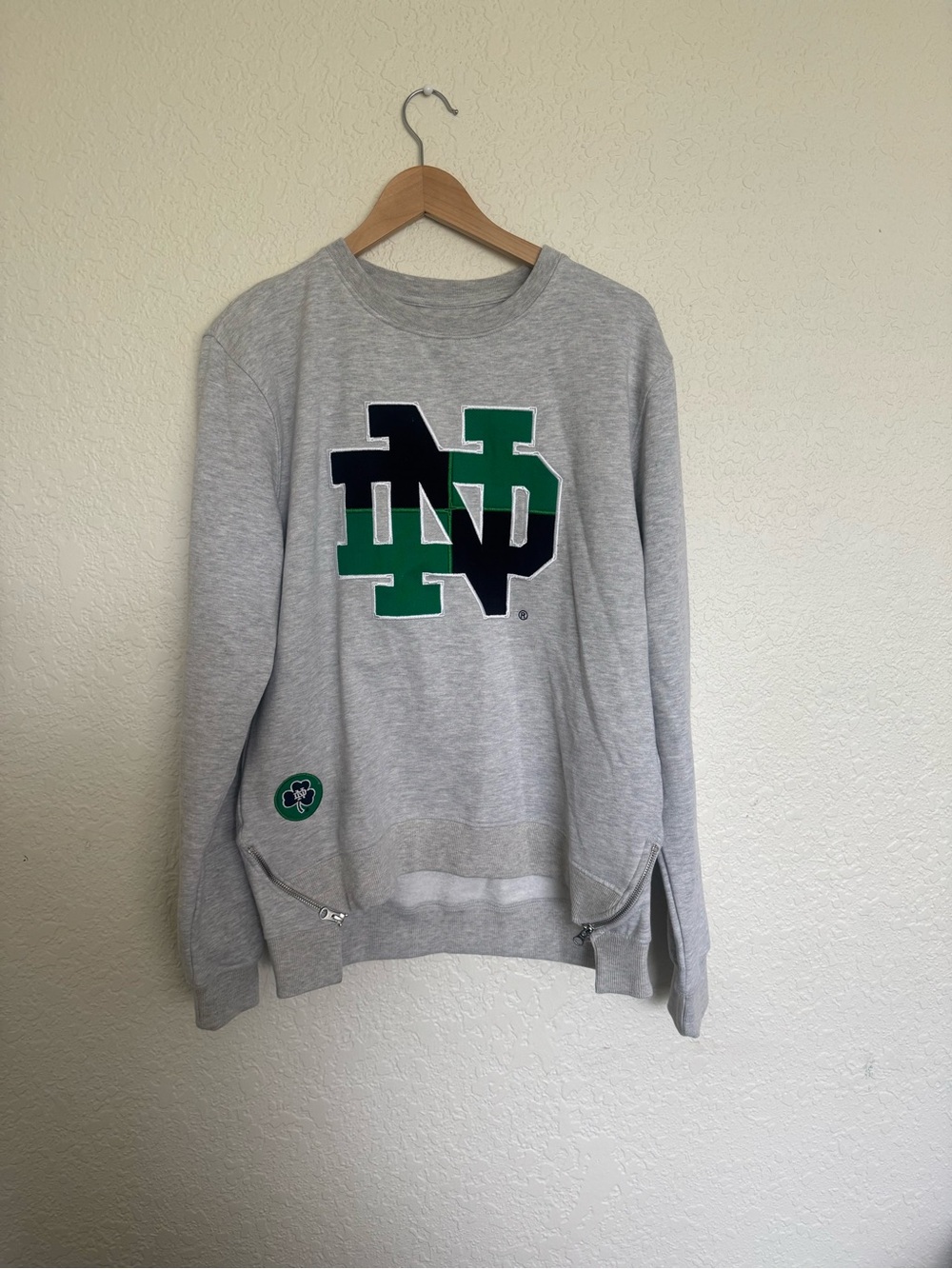 Notre Dame Gray Crewneck Sweatshirt Lansdowne